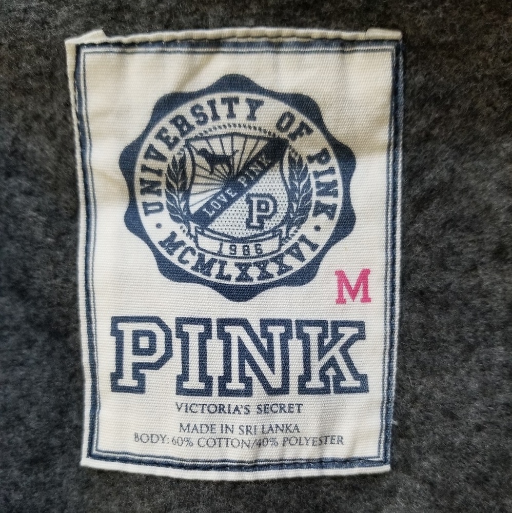 Gray Zip Up Hoodie by Victoria's Secret PINK - Picture 3 of 3